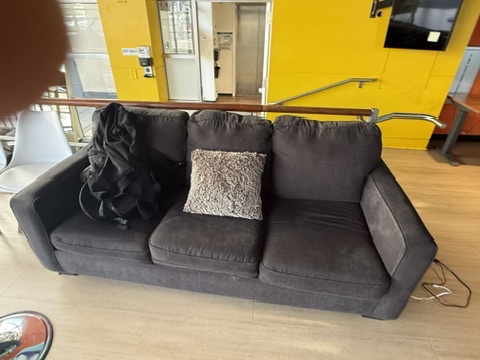 Black 3-seat sofa